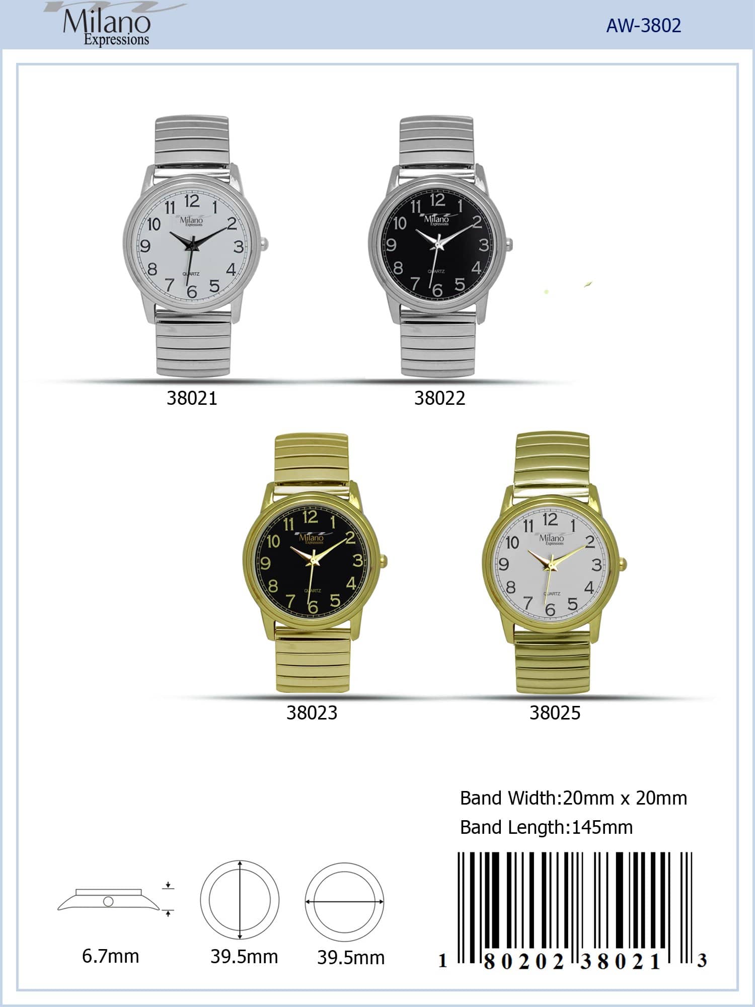 3802 - Reloj de pulsera flexible