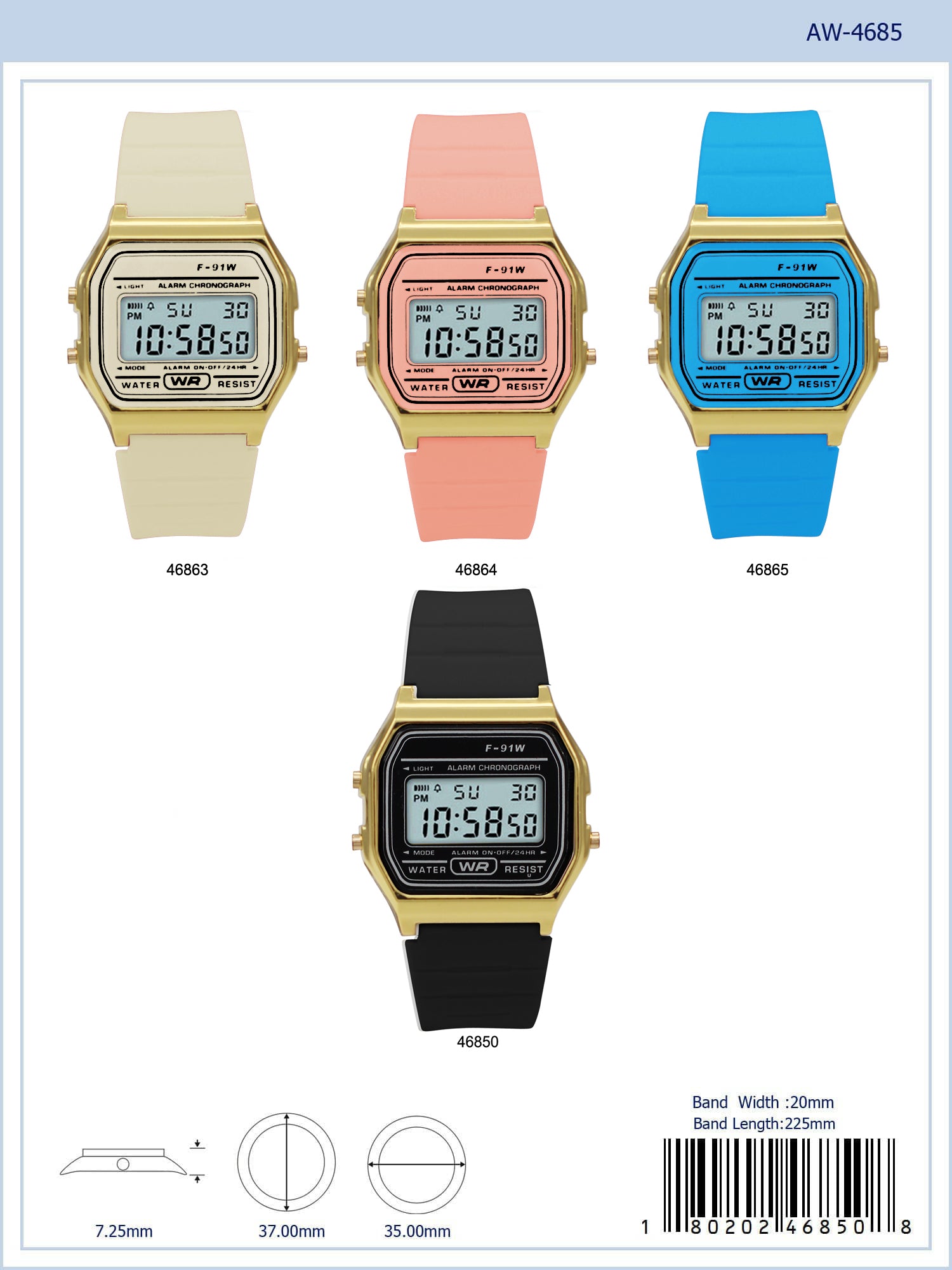 4685 - Reloj Digital Retro