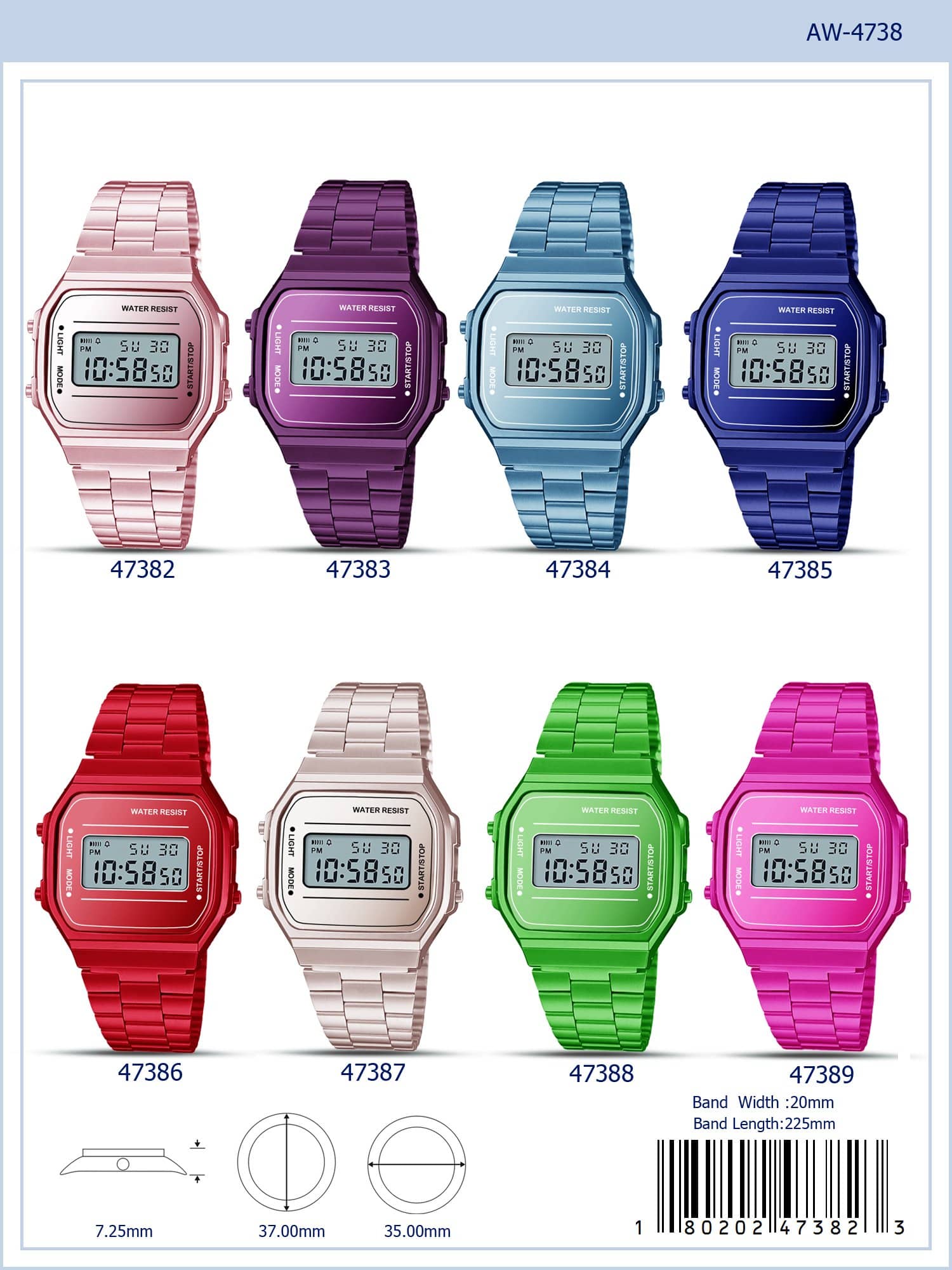 4738 - Reloj Digital Retro