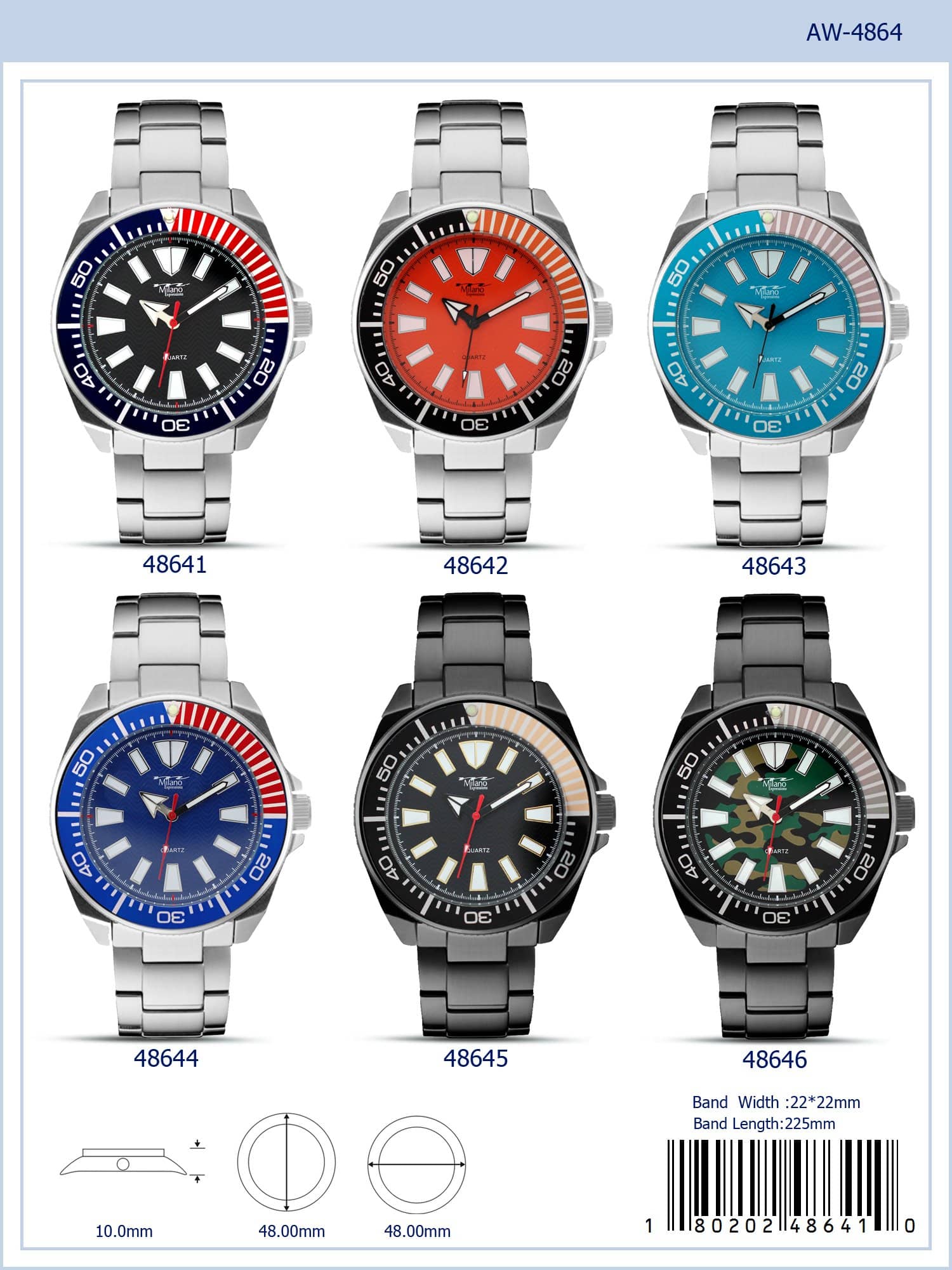 4864 - Reloj con correa de metal