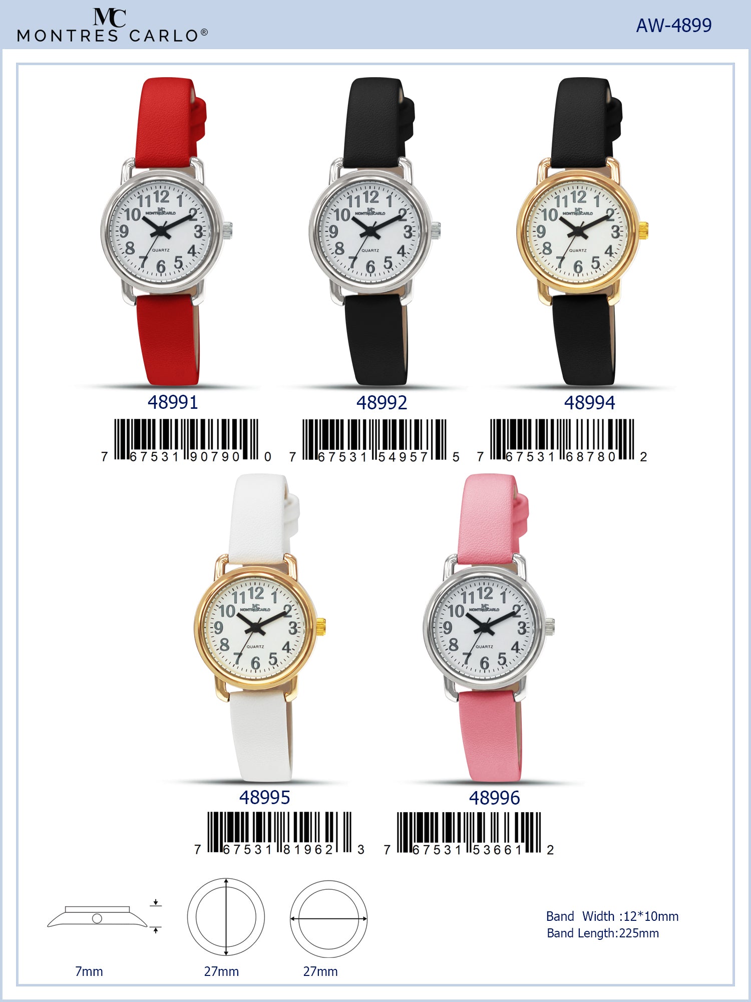 4899 - Vegan Leather Band Watch
