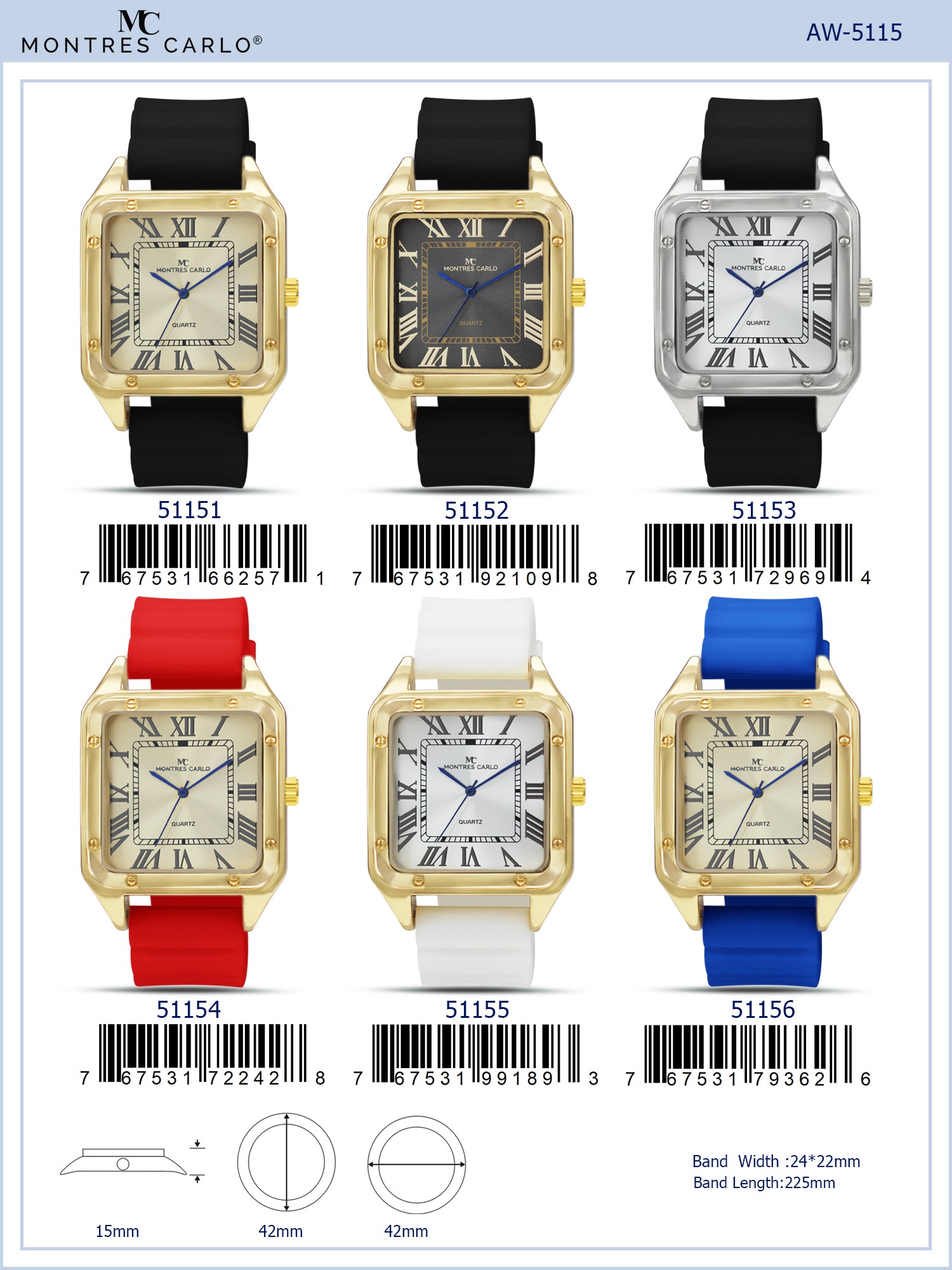 5115 - Silicon Band Watch