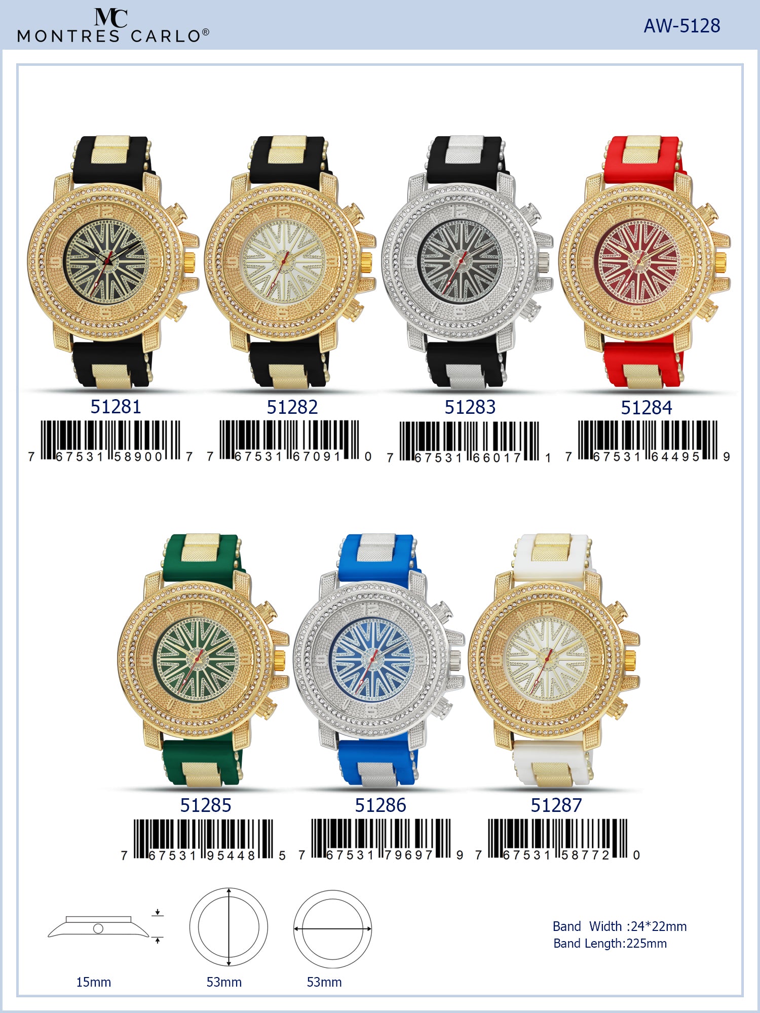 5128 - Reloj con banda bala