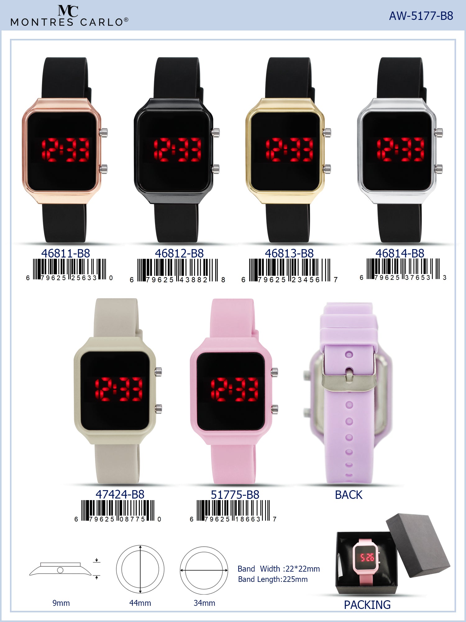 5177-Boxed LED Watch