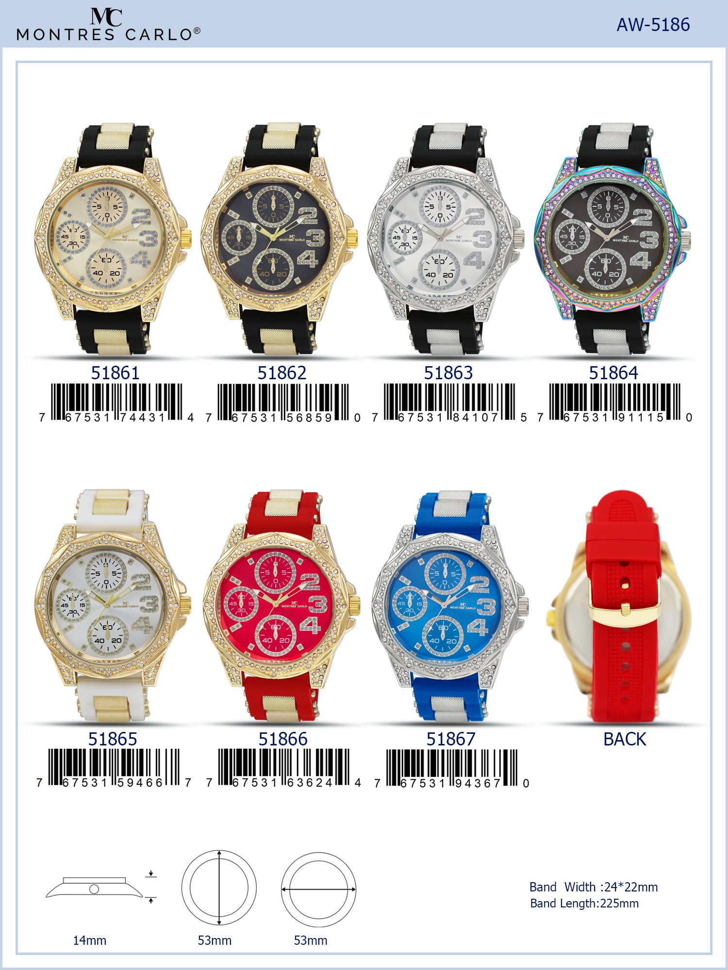 5186 - Reloj con correa bala