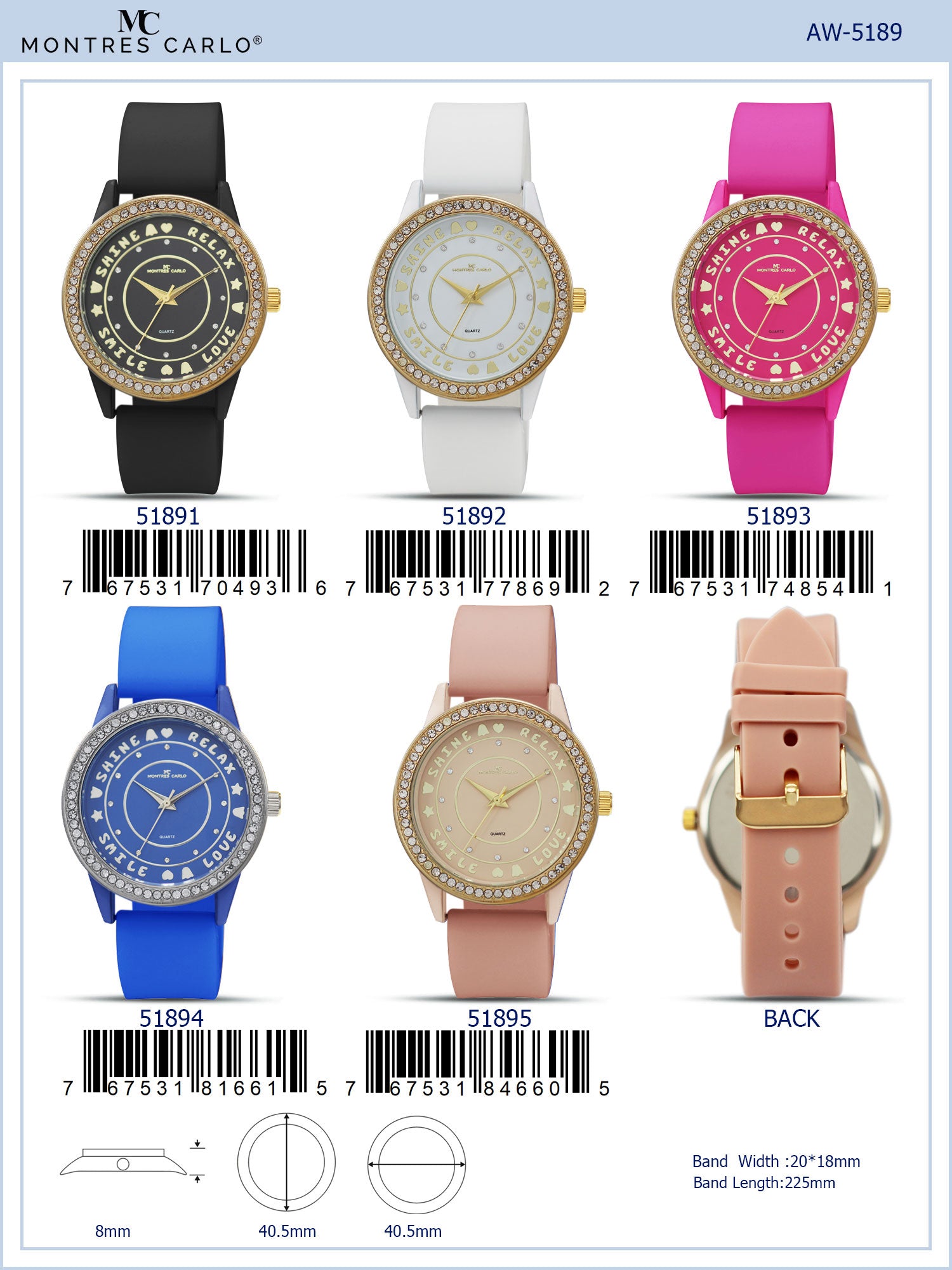 5189 - Silicon Band Watch