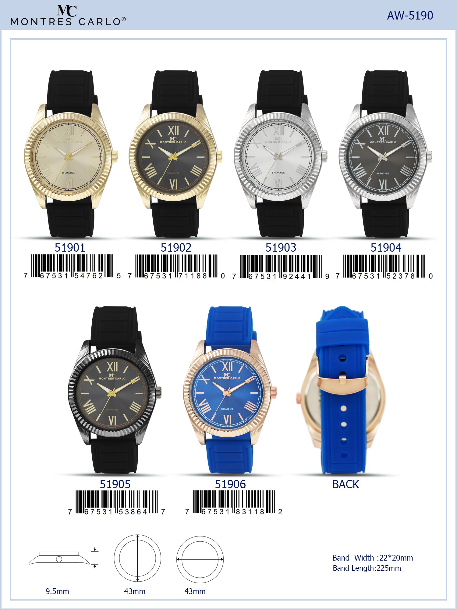 5190 - Silicon Band Watch