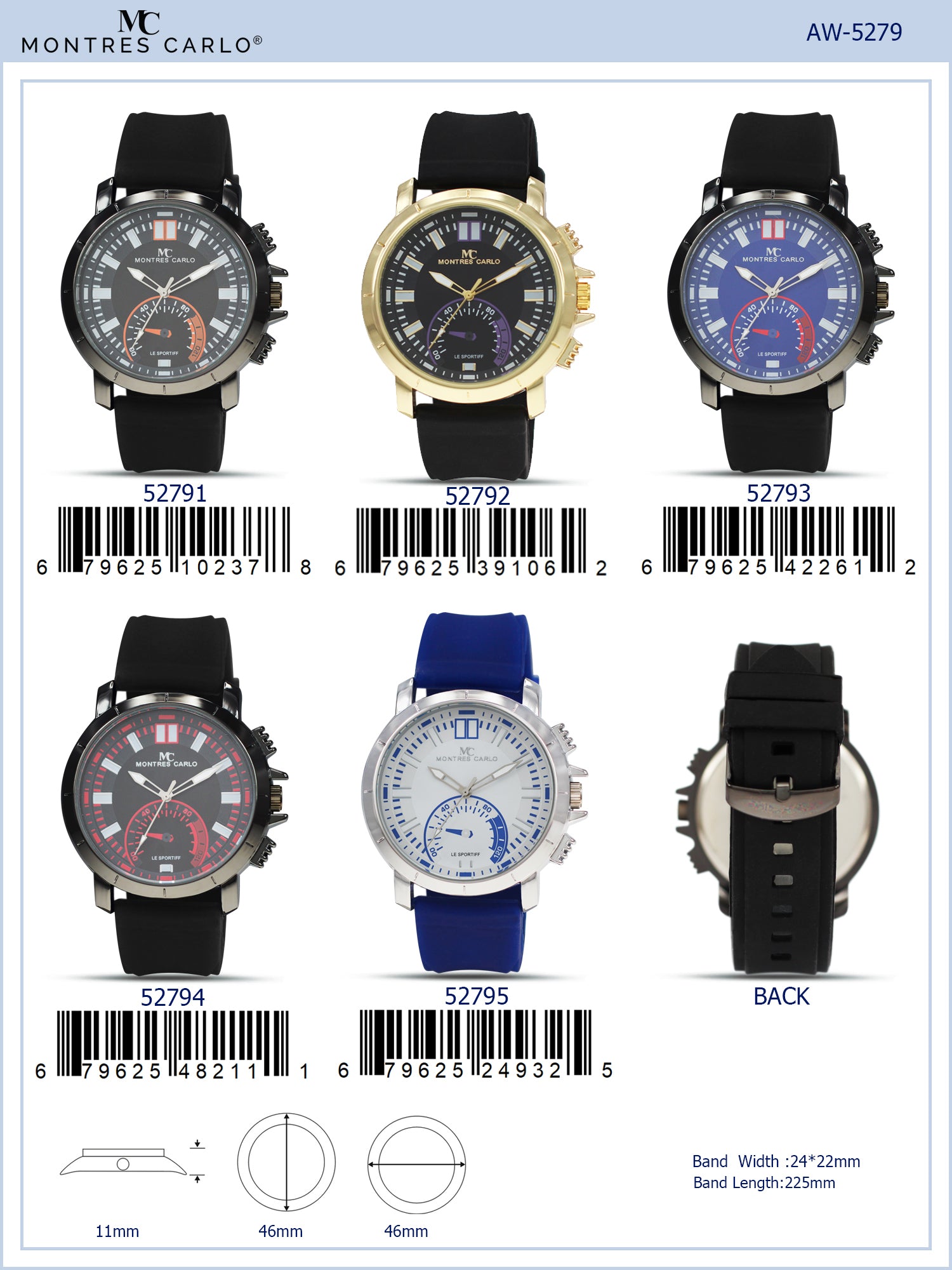 5279 - Reloj con correa de silicona