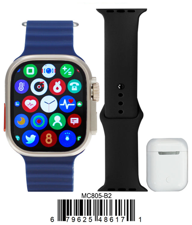 MC805 Smart Watch and Bluetooth Headphones